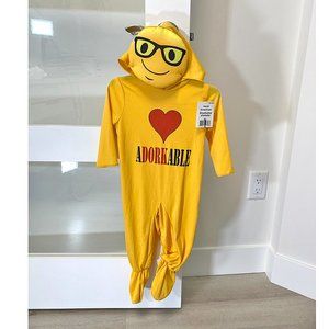 Baby Nerd Emoticon "Adorkable" Hooded Onesie